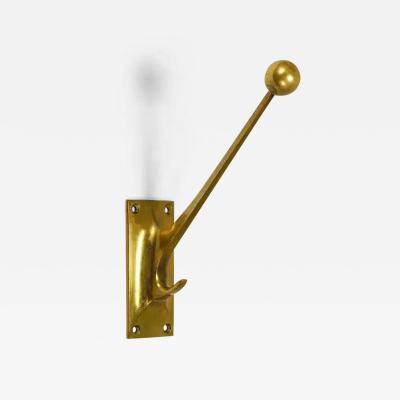 Adolf Loos Adolf Loos Art Nouveau Brass Wall Hook for Knize Comp Vienna Austria 1909