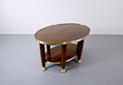 Adolf Loos Art Nouveau Table In The Style Of Adolf Loos Wood And Brass