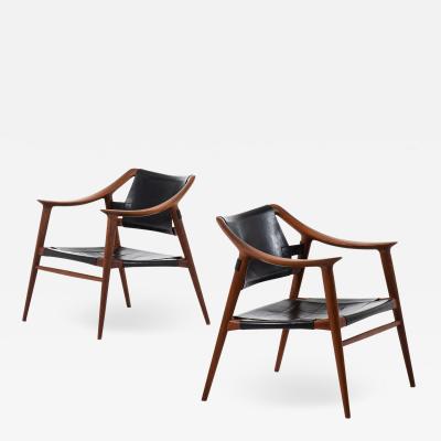 Adolf Relling Easy Chairs Model 56 2 Bambi Produced by Gustav Bahus