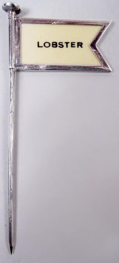 Adolph Scott Set of English Between the Wars Sterling Silver Sandwich Flags 1928