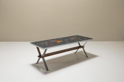 Adri Belgique Mosaic Tiled Coffee Table France 1960s
