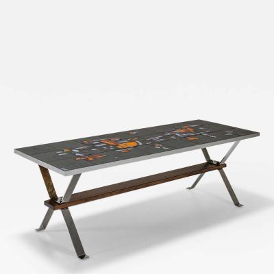 Adri Belgique Mosaic Tiled Coffee Table France 1960s