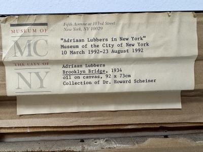 Adriaan Lubbers Brooklyn Bridge from Manhattan Dramatic Light Lower Manhattan Skyline Painting