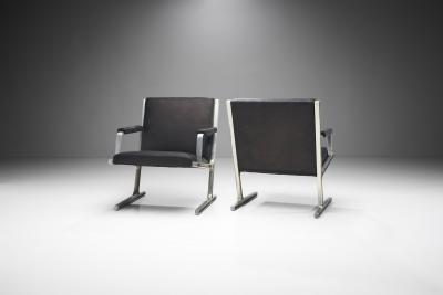 Adrian Heath Pair of Lufthavns Stole Chairs by Ditte Heath Adrian Heath for Cado DK 1969