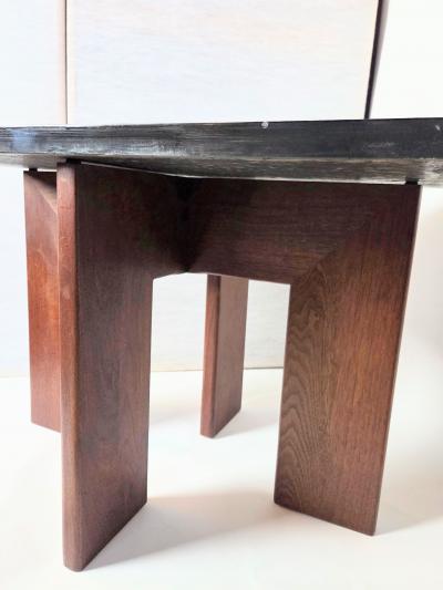 Adrian Pearsall 1960s Adrian Pearsall Craft Associates Walnut River Slate Side Table