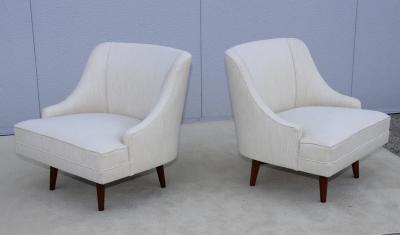 Adrian Pearsall 1960s Mid Century Modern Swivel Lounge Chairs