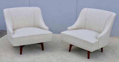 Adrian Pearsall 1960s Mid Century Modern Swivel Lounge Chairs