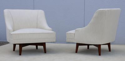 Adrian Pearsall 1960s Mid Century Modern Swivel Lounge Chairs