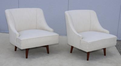 Adrian Pearsall 1960s Mid Century Modern Swivel Lounge Chairs
