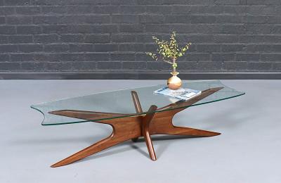 Adrian Pearsall Adrian Pearsall 893 TGO Coffee Table w Stingray Glass Top