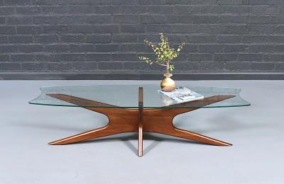 Adrian Pearsall Adrian Pearsall 893 TGO Coffee Table w Stingray Glass Top