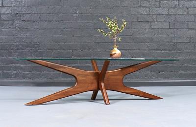 Adrian Pearsall Adrian Pearsall 893 TGO Coffee Table w Stingray Glass Top