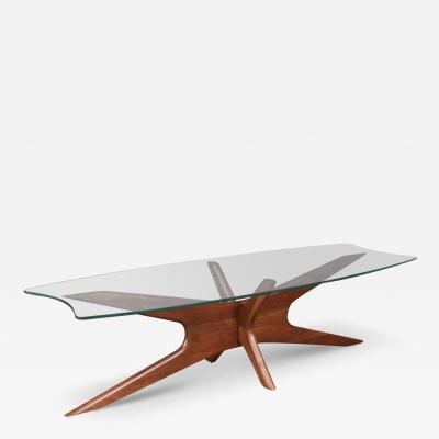 Adrian Pearsall Adrian Pearsall 893 TGO Sculptural Coffee Table w Stingray Glass Top