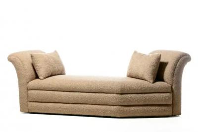 Adrian Pearsall Adrian Pearsall Angular Settee in Cafe au Lait Boucl c 1980