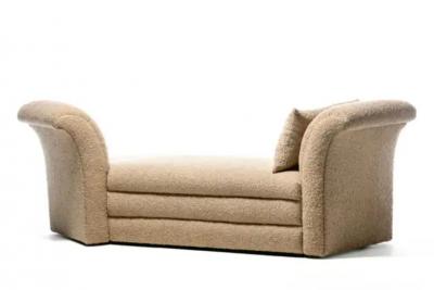 Adrian Pearsall Adrian Pearsall Angular Settee in Cafe au Lait Boucl c 1980