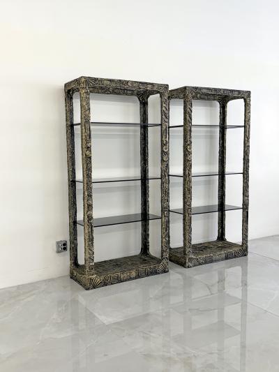 Adrian Pearsall Adrian Pearsall Brutalist Goop Etageres Shelving Circa Late 1960s