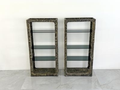 Adrian Pearsall Adrian Pearsall Brutalist Goop Etageres Shelving Circa Late 1960s