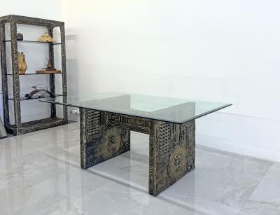 Adrian Pearsall Adrian Pearsall Cast Goopy Sculptured Brutalist Dining Table 1960s