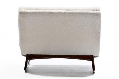Adrian Pearsall Adrian Pearsall Chaise Lounge Rocker in New Pale Sand Color Faux Shearling