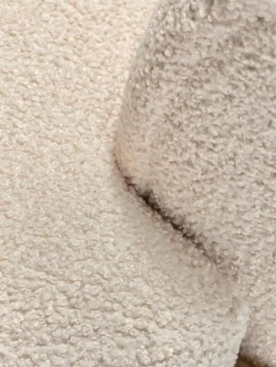 Adrian Pearsall Adrian Pearsall Channeled Post Modern Slipper Chairs in Ivory White Boucl 