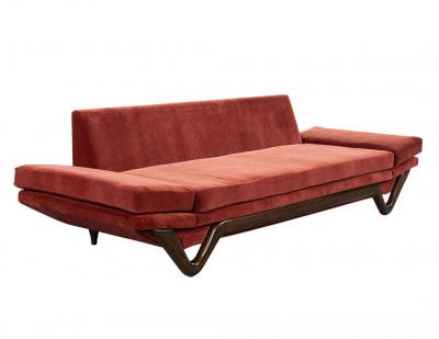 Adrian Pearsall Adrian Pearsall Mid Century Modern Walnut Gondola Sofa