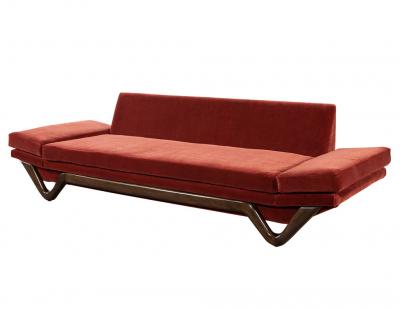 Adrian Pearsall Adrian Pearsall Mid Century Modern Walnut Gondola Sofa