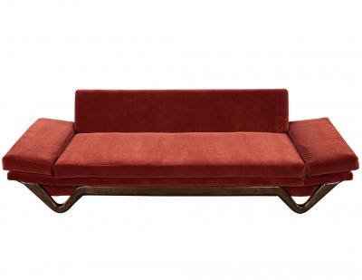 Adrian Pearsall Adrian Pearsall Mid Century Modern Walnut Gondola Sofa