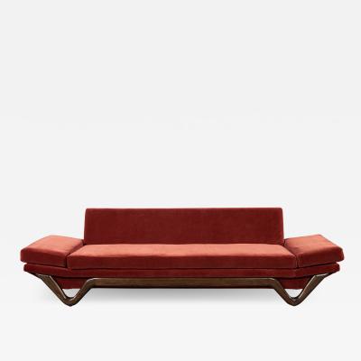 Adrian Pearsall Adrian Pearsall Mid Century Modern Walnut Gondola Sofa