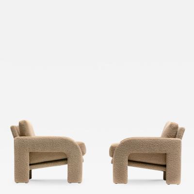 Adrian Pearsall Adrian Pearsall Organic Modern Lounge Chairs for Comfort Designs in Camel Boucl 