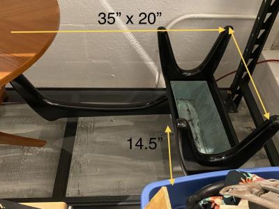 Adrian Pearsall Adrian Pearsall Planter Coffee Table Organic Glass top 1960s USA