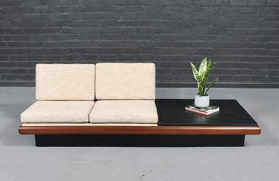 Adrian Pearsall Adrian Pearsall Platform Sofa w Slate Stone Side Table for Craft Associates