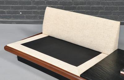 Adrian Pearsall Adrian Pearsall Platform Sofa w Slate Stone Side Table for Craft Associates
