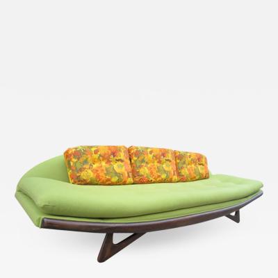 Adrian Pearsall Adrian Pearsall Sculptural Walnut Gondola Sofa Fully Restored Midcentury