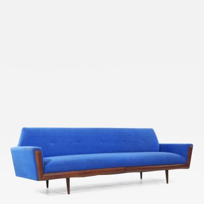 Adrian Pearsall Adrian Pearsall Style Mid Century Walnut Gondola Sofa