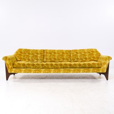 Adrian Pearsall Adrian Pearsall Style Mid Century Walnut Gondola Sofa