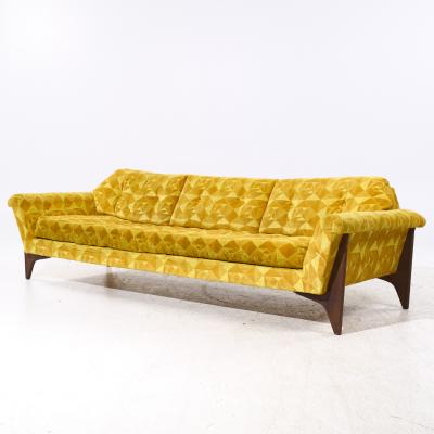 Adrian Pearsall Adrian Pearsall Style Mid Century Walnut Gondola Sofa