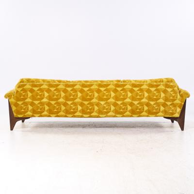 Adrian Pearsall Adrian Pearsall Style Mid Century Walnut Gondola Sofa