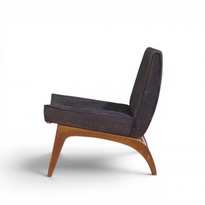 Adrian Pearsall Adrian Pearsall Style Mid Century Walnut Slipper Chairs Pair