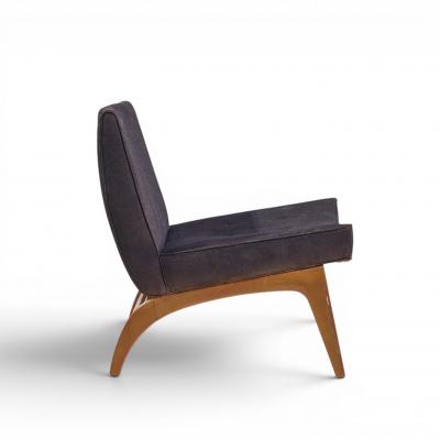 Adrian Pearsall Adrian Pearsall Style Mid Century Walnut Slipper Chairs Pair