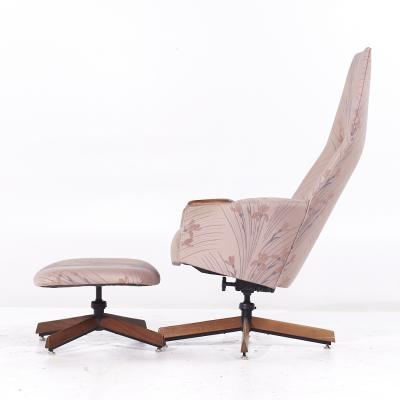 Adrian Pearsall Adrian Pearsall for Craft Associates 2174C MCM Walnut Lounge Chair with Ottoman