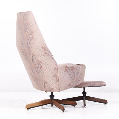 Adrian Pearsall Adrian Pearsall for Craft Associates 2174C MCM Walnut Lounge Chair with Ottoman