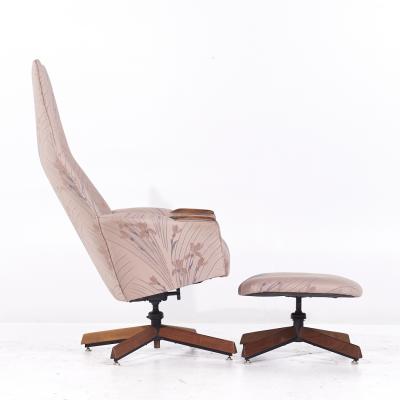 Adrian Pearsall Adrian Pearsall for Craft Associates 2174C MCM Walnut Lounge Chair with Ottoman
