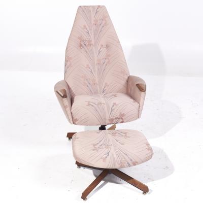 Adrian Pearsall Adrian Pearsall for Craft Associates 2174C MCM Walnut Lounge Chair with Ottoman