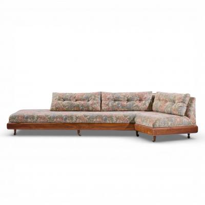 Adrian Pearsall Adrian Pearsall for Craft Associates 2300 S Mid Century Walnut Boomerang Sofa