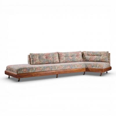 Adrian Pearsall Adrian Pearsall for Craft Associates 2300 S Mid Century Walnut Boomerang Sofa