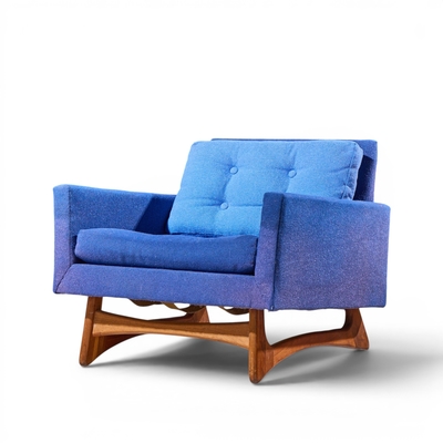 Adrian Pearsall Adrian Pearsall for Craft Associates 2406 C Mid Century Walnut Lounge Chair