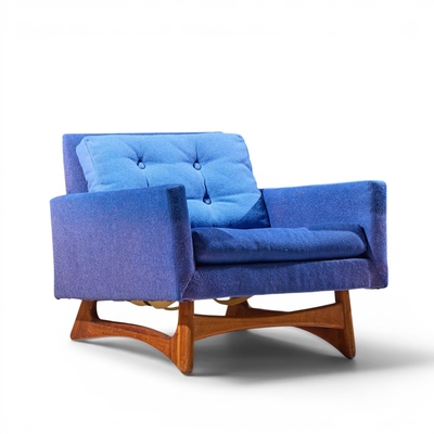 Adrian Pearsall Adrian Pearsall for Craft Associates 2406 C Mid Century Walnut Lounge Chair