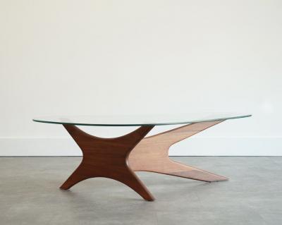 Adrian Pearsall Adrian Pearsall for Craft Associates Asymmetric Walnut Coffee Table C 1950s
