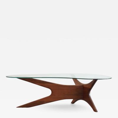 Adrian Pearsall Adrian Pearsall for Craft Associates Asymmetric Walnut Coffee Table C 1950s