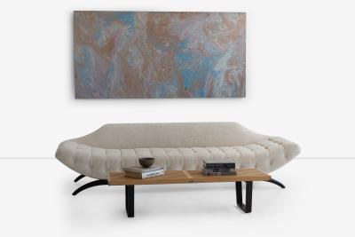 Adrian Pearsall Adrian Pearsall for Craft Associates Biscuit Tufted Gondola Sofa 1960